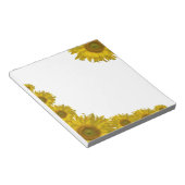 Gelbe Sonnenblumenkante Notizblock (angewinkelt)