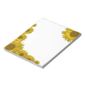 Gelbe Sonnenblumenkante Notizblock (Rotiert)