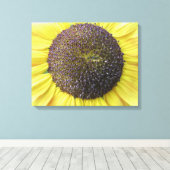 Gelbe Sonnenblumenkanvas drucken Leinwanddruck (Insitu (Holzboden))
