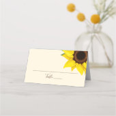 Gelbe Sonnenblumenkarte für den Gastplatz Platzkarte (Vorderseite)