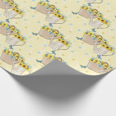 Gelbe Sonnenblumenkörbe Geschenkpapier (Ecke)