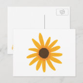 Gelbe Sonnenblumenmalerei Postkarten (Vorne/Hinten)