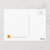 Gelbe Sonnenblumenmalerei Postkarten (Rückseite)