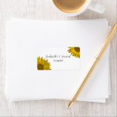 Gelbe Sonnenblumenmarke Adressaufkleber (Insitu)