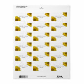 Gelbe Sonnenblumenmarke Adressaufkleber (Vorne)