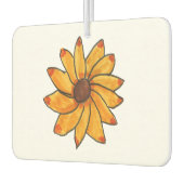 Gelbe Sonnenblumenmarkierhand gezogen Autolufterfrischer (Links)