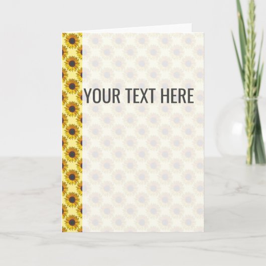 Gelbe Sonnenblumenmuster - Ankündigung (Vorderseite)
