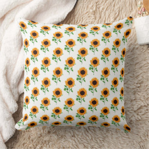 Gelbe Sonnenblumenmuster Blumen Kissen