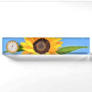 Gelbe Sonnenblumenplatte Namensplakette