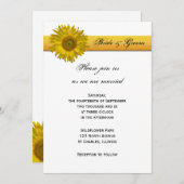 Gelbe Sonnenblumenzange Einladung (Vorne/Hinten)