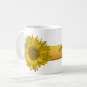 Gelbe Sonnenblumenzange Kaffeetasse (Vorderseite Links)