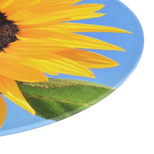 Gelbe Sonnenblumenzange Schneidebrett (Ecke)