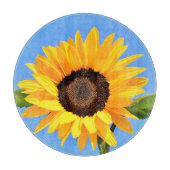Gelbe Sonnenblumenzange Schneidebrett (Vorderseite)
