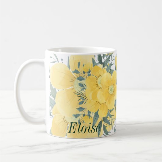 Gelbe Sonnenblüten Kaffeetasse (Links)