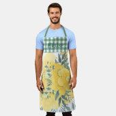 Gelbe Sonnenblüten Schürze (Getragen)