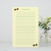 Gelbe Sonnenbrille Leinengestationerie Briefpapier (Stehend Vorderseite)