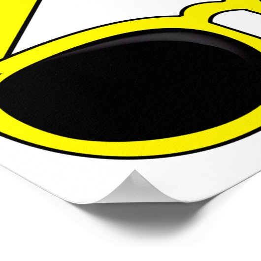 Gelbe Sonnenbrille Poster (Ecke)