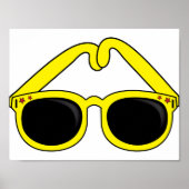 Gelbe Sonnenbrille Poster (Vorne)