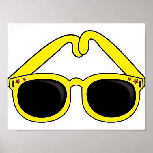 Gelbe Sonnenbrille Poster (Vorne)