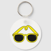 Gelbe Sonnenbrille Sunnies Schlüsselanhänger (Rückseite)