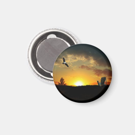 Gelbe Sonnencreme-Wiesenmagnet Magnet (Vorderseite/Rückseite)