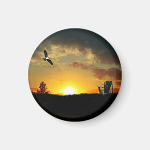 Gelbe Sonnencreme-Wiesenmagnet Magnet