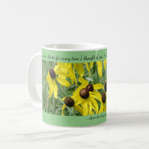 Gelbe Sonnenhüte Gedanken an Dich Kaffeetasse