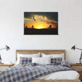 Gelbe Sonnenuntergang Grasselgrau Schattenrost Lei Leinwanddruck (Insitu (Schlafzimmer))