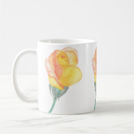 Gelbe Sonnenuntergang-Rosen-Tasse Kaffeetasse