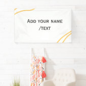 Gelbe spanische Randname-Textzeilen  Banner (Insitu)