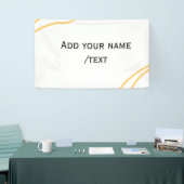Gelbe spanische Randname-Textzeilen  Banner (Messeveranstaltung)
