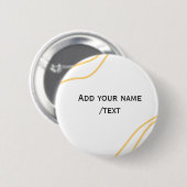 Gelbe spanische Randname-Textzeilen Button (Vorne & Hinten)