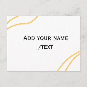 Gelbe spanische Randname-Textzeilen  Feiertagspostkarte