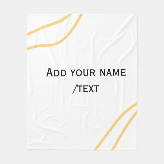 Gelbe spanische Randname-Textzeilen Fleecedecke (Vorderseite)