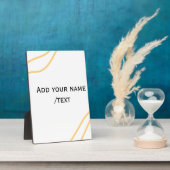 Gelbe spanische Randname-Textzeilen Fotoplatte (Seite)