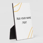 Gelbe spanische Randname-Textzeilen Fotoplatte (Seite)