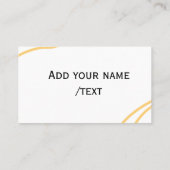 Gelbe spanische Randname-Textzeilen Visitenkarte (Rückseite)