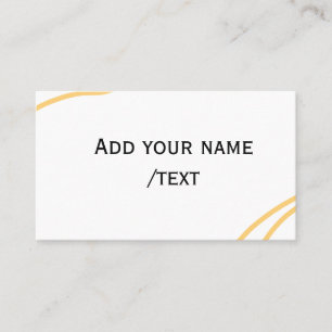 Gelbe spanische Randname-Textzeilen Visitenkarte