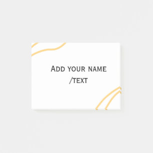 Gelbe spanische Randnamensnachrichten-Textzeilen Post-it Klebezettel