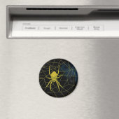 Gelbe Spinne im Netz, Webbing Magnet (In Situ (Geschirrspüler))