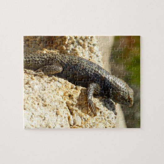 Gelbe Spiny Lizard bei Joshua Tree Puzzle (Horizontal)