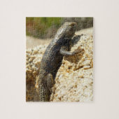 Gelbe Spiny Lizard bei Joshua Tree Puzzle (Vertikal)