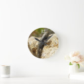 Gelbe Spiny Lizard bei Joshua Tree Runde Wanduhr (Zuhause)