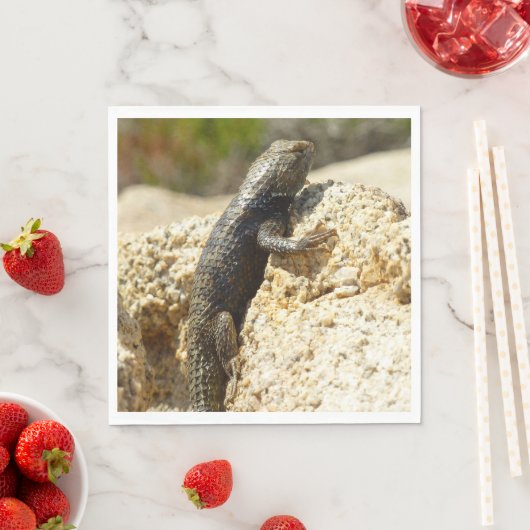 Gelbe Spiny Lizard bei Joshua Tree Serviette (Beispiel)