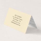 Gelbe Splash geklappte Visitenkarte Visitenkarten (Rückseite)