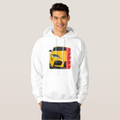 Gelbe Sportwagen Hoodie (Vorne ganz)