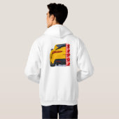 Gelbe Sportwagen Hoodie (Schwarz voll)