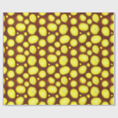 Gelbe Spots auf braun Geschenkpapier (Flach)