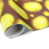 Gelbe Spots auf braun Geschenkpapier (Rolleneckpunkt)