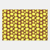 Gelbe Spots auf braun Geschenkpapier Set (Vorderseite 3)